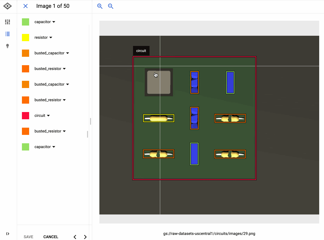 Screenshot of AutoML Vision