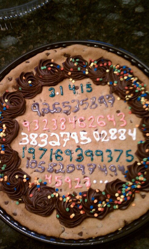 Pi on a cookie cake