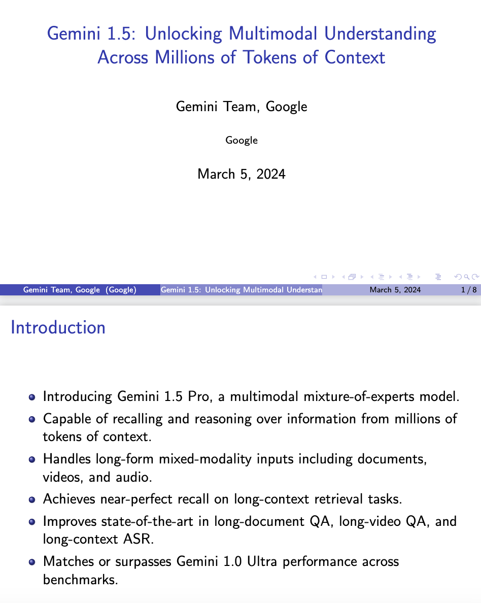 Generated LaTeX slide