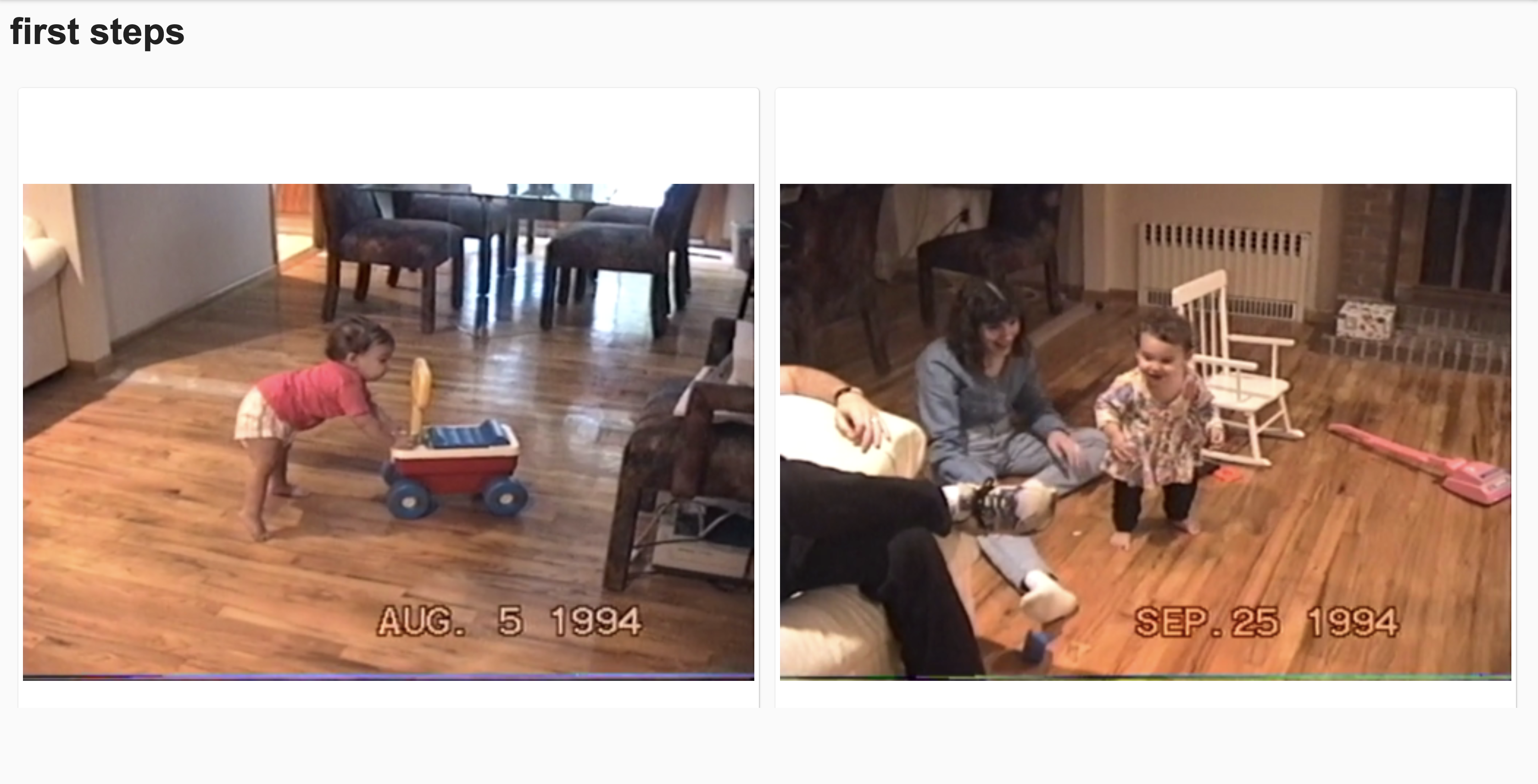 Dale's First Steps A picture of a baby learning to walk