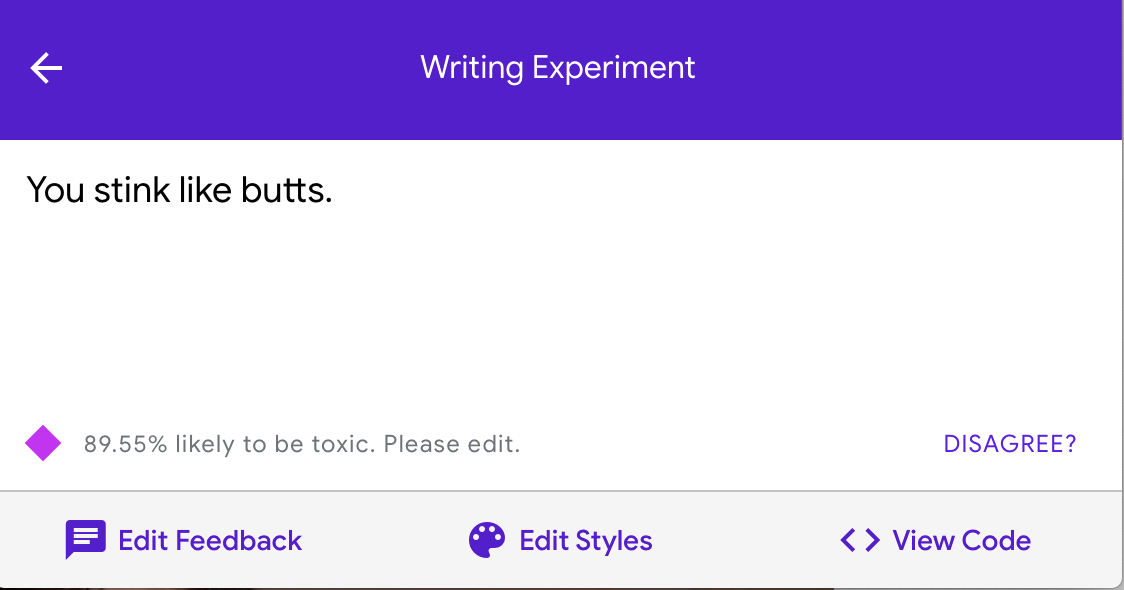 Example of Perspective interactive demo