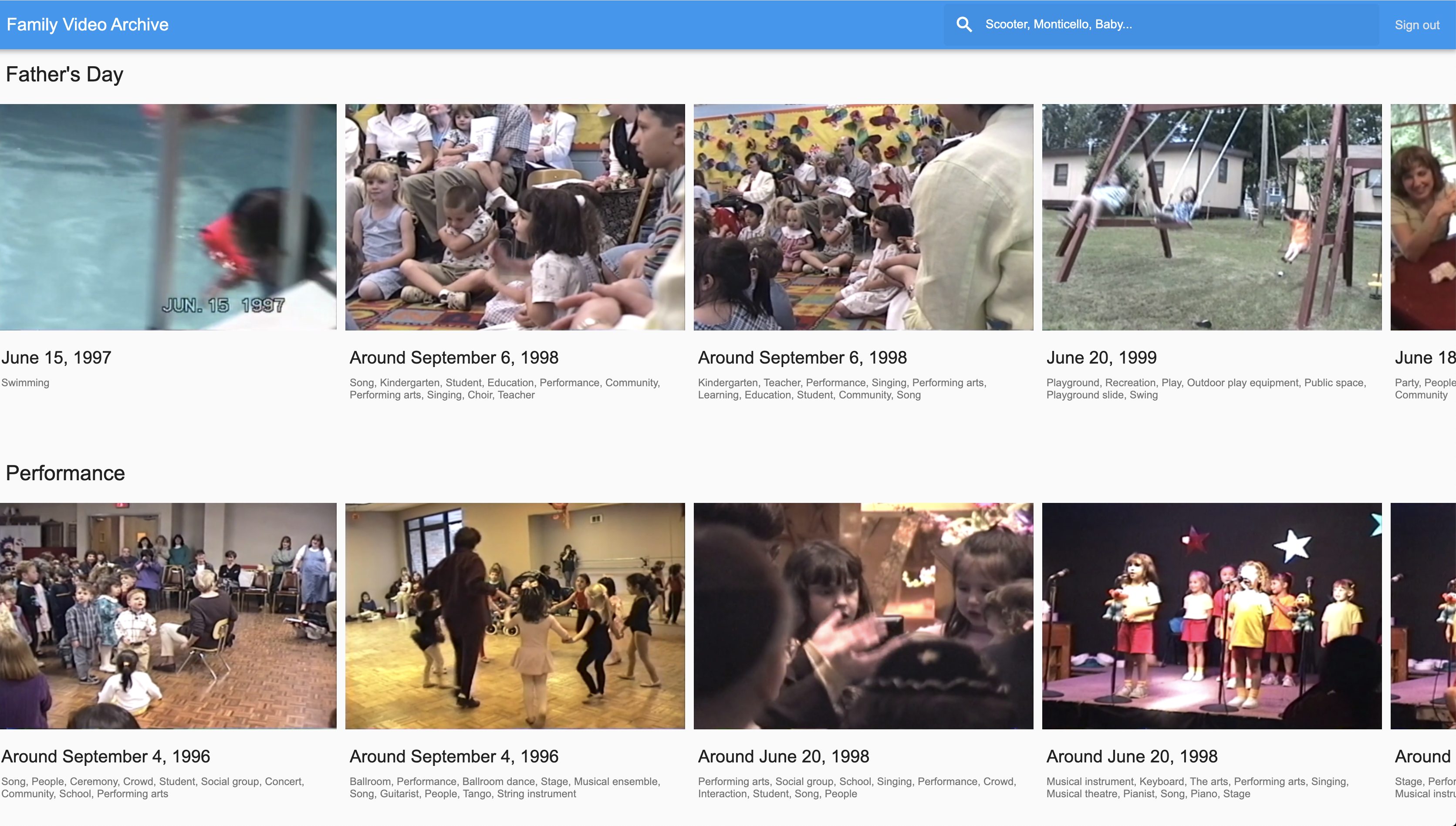 Custom-build searchable video archive built in Flutter Custom-build searchable video archive built in Flutter